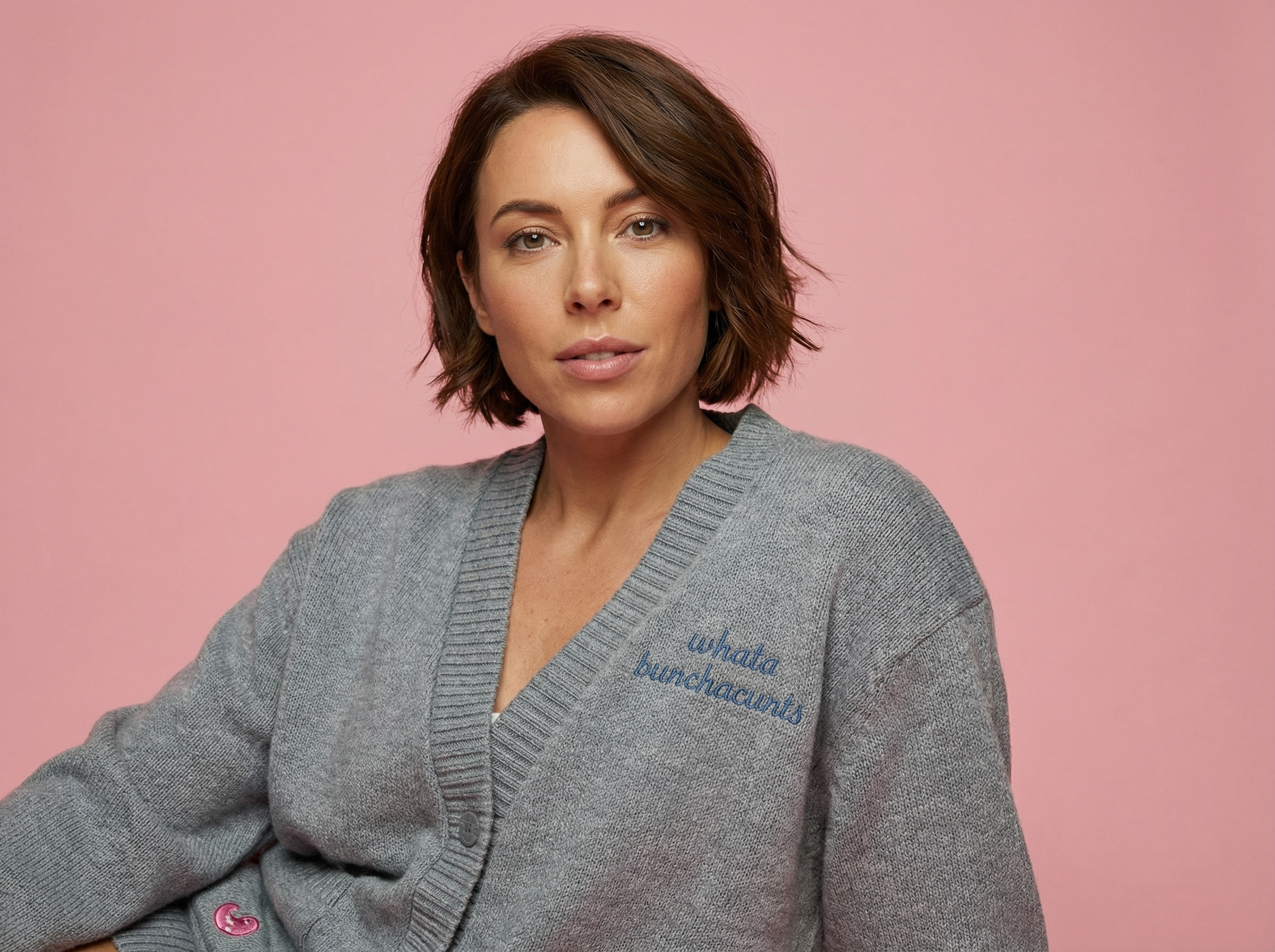 Mink Wool  "Whata Bunchacunts" Cardigan