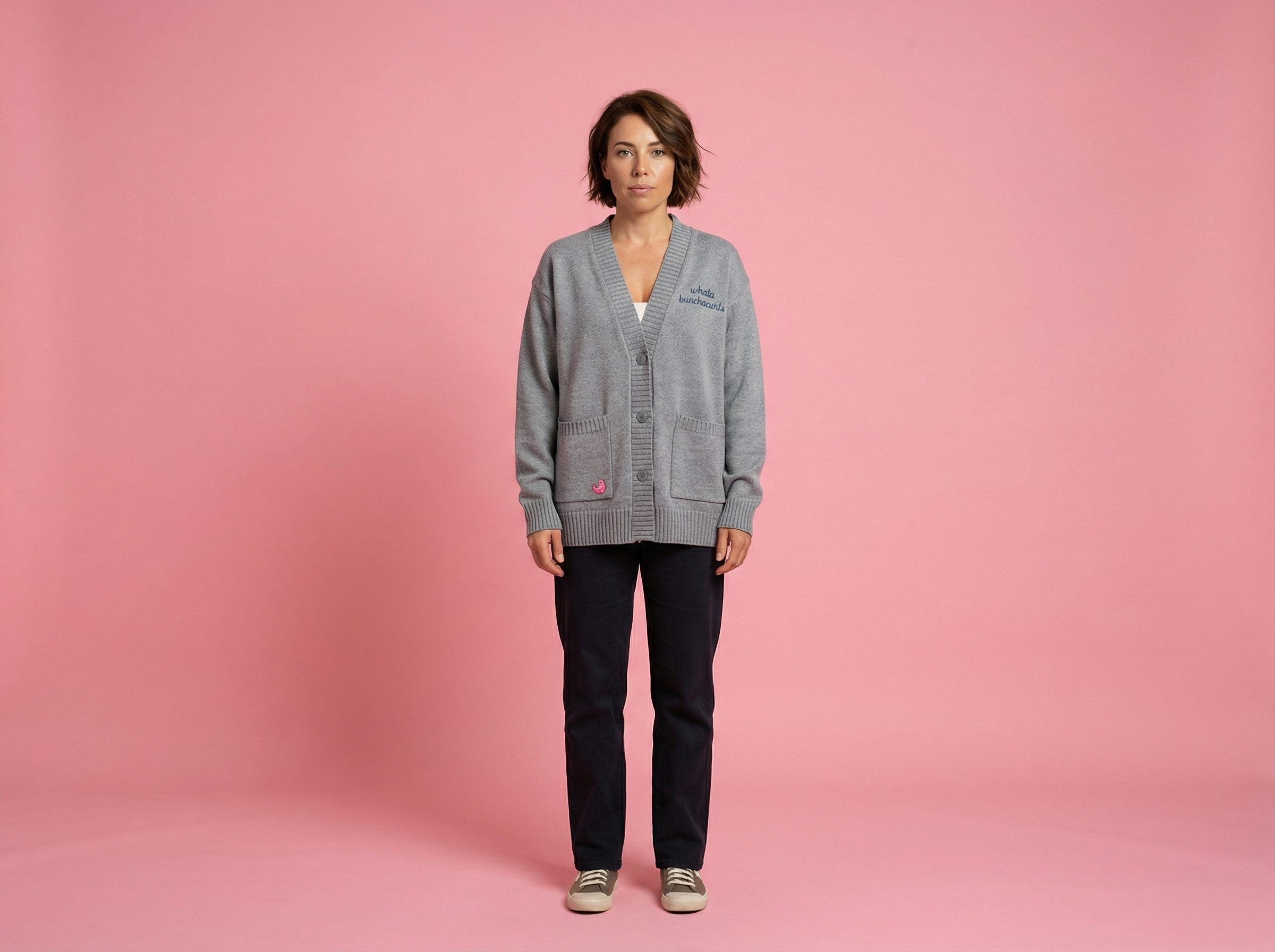 Mink Wool  "Whata Bunchacunts" Cardigan